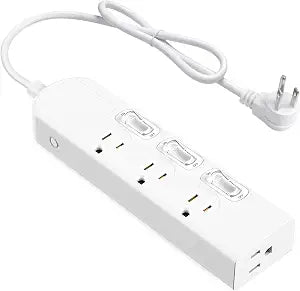 4 Outlets Small Power Strip with 3 Individual Switches,1500W/12A, 3FT