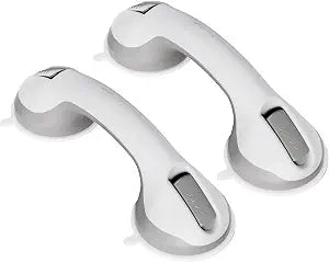 11 Inch Suction Grab Bars for Bathtub Shower, 2 Pack Heavy Duty No Drill Bathroom Safety Handles with Double Locking Suction Cups, Non Slip Shower Grab Bar for Seniors, Elderly, Pregnant Women