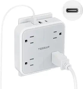 TESSAN Multi Plug Outlet Extender 4 Outlet Splitter