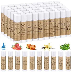 50 Pack Christian Religious Gifts Bulk Lip Balms for Women Men