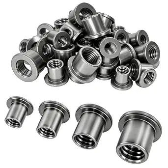 60 Pcs T-Shaped Weld-On Nuts, 4 Sizes 1/4"-20 5/16"-18 3/8"-16 1/2"-13