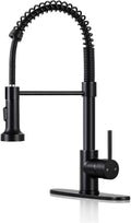 DJS Kitchen Sink Faucet with Pull Down Sprayer Single Handle Matte Black