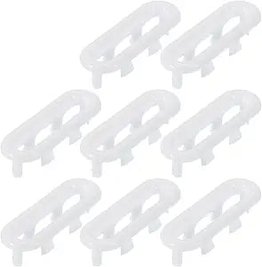 PATIKIL 8 Pcs Sink Overflow Ring Bathroom Sink Overflow Drain Cover White