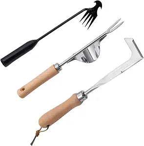 Theuzi 3 Pack Weed Puller Tool, Manual Hand Weeder Paver, Crack Weeder