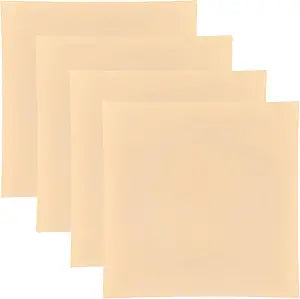 Elegant & Chic Chargers Square Flat Beige - 13" (Pack of 4) - Durable Material - Ideal for Dinner Parties & Events