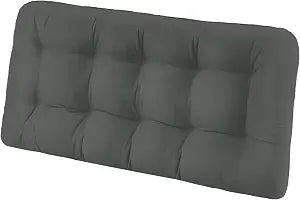 Tufted Bench Cushions for Outdoor Furniture, 48" x 18" Porch Swing Cushions Filled with Foam, Overstuffed Patio Cushions for Bench Loveseat with 2-3 Seats,Thick and Water Resistant, Grey