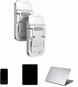 Ergonomic Zinc Alloy Laptop Stand,Portable Keyboard Riser with 2 Adjustable Angles (8&13),Foldable Invisible Laptop Riser for Desk,Anti-Slip,Heat Dissipation,Supports Up to 22lbs for 10-17" Laptops