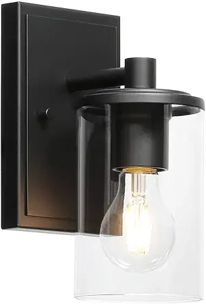 XiNBEi Lighting Wall Sconce 1 Light Bathroom Vanity Light Matte Black