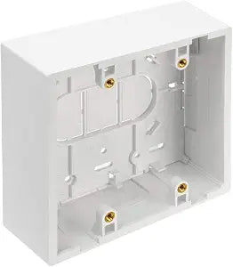 Leviton Surface Mount Backbox, Dual Gang, 1.89", 42777-2WA, White