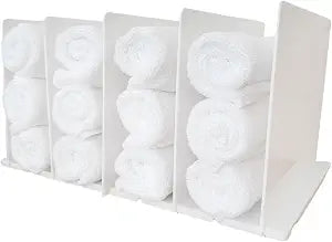 Towel Organizer for Closet:Bathroom & Cabinet Under Sink Towel Storage, 16.4 Beach & Hand Towels and wash Cloths Holder Space Saving Closet Organizers and Storage