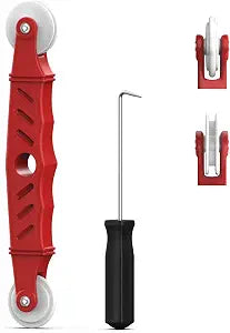 Screen Roller Tool Set, 2 Pack Screen Spline Roller with Spline Removal Hook for Window & Door