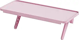 Pixio 12 inch Pink Monitor Storage Top Shelf - Adjustable Platform, Universal Fit, Holds Up to 13lbs, Works on TV, Flat, Curved Monitors, Storage for Webcams, Clocks, Phone, Figures