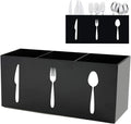 Silverware Holder for Party,Spoon and Fork Organizer(Black)