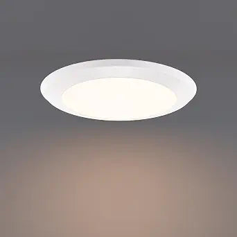 Builder Essential 6in Round Disc LED Flush Mount Ceiling Light, 10W 800 Lumens with 5-CCT 2700-3000-3500-4000-5000K in White