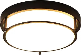 12 inch Black Flush Mount Ceiling Light, 2-Light Modern Light Fixtures Ceiling Mount for Kitchen Entryway Bedroom Hallway, E26 Socket