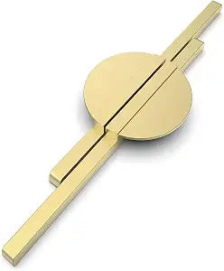 homdiy 2 Pack 5 Inch Hole Center Half Moon Brushed Gold Cabinet Pulls