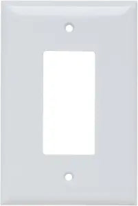 Legrand Pass & Seymour SPO26WU Plastic Jumbo Oversized Wall Plate, 1 Gang, One Decorator Rocker GFCI, White (1 Count)