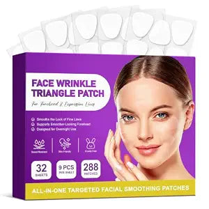 Forehead and Facial Eyes Wrinkle Patches, Overnight Patches for Smooth & Soften Forehead Wrinkles and Fine Lines, Anti Aging Stickers for Crow's Feet, Elevens, Smile Lines (288 Count)