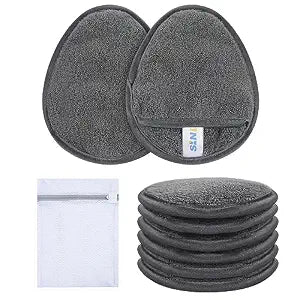 SINLAND Reusable Makeup Remover Pads Grey 6 Pack