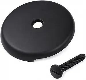 Bathtub Overflow Drain Cover, 3-1/8" Single Hole Bath Tub Overflow Drain Cover with Screw, Matte Black Overflow Drain Cover for Most Standard Bath Tub Drains