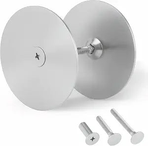 Door Knob Hole Cover Plate, 2-5/8" Stainless Steel, Silver
