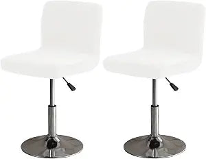 Bar Stool Covers Set of 2 Swivel Bar Stool Chair Velvet Protector Counter Height Chair Covers for Family White