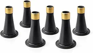 Tech Team #00740 3" Reinforced Bed Risers  Replace Casters to Prevent Sliding, Fits Over Standard Bed Feet, Heavy-Duty Furniture Elevators, Tool-Free Installation, Set of 6
