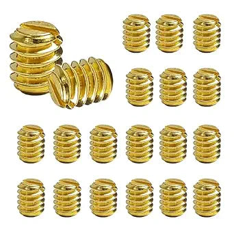 Door Knob Set Screws, 1/4-20 Thread Replacement Hex Screws 20-Pack