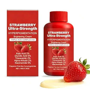 NEW Strawberry Ultra‑Strength Moisturizing Body Cream，Moisturizing Skin Care Cream for Dry & Uneven-Looking Skin, Ultra-Strength Formula, Lightweight Body Cream for Legs & Body