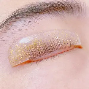 Korean Lash Lift Shields Asian Flat Shields 1mm Thin Lash Lift Pad For NO.1 Perm Soften Eyelashes Lash Lifting Pads For Salon Usage Flatter Rods For Perming Lashes Thoroughly (Gold)