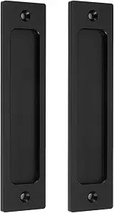 6 Inch Sliding Barn Door Handles,Matte Black 2 Pack