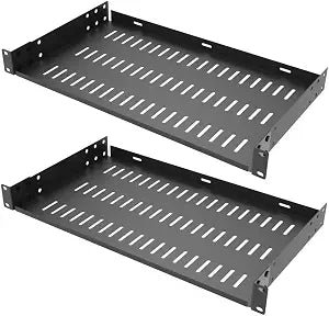 1U Universal Cantilever Vented Rack Shelf 10 inch Deep 2 PCS