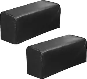 HAPYLY Set of 2 PU Leather Sofa Armrest Cover Anti-Slip Waterproof Furniture Armrest Protector Armchair Slipcovers for Recliner Sofa Chairs (Black)