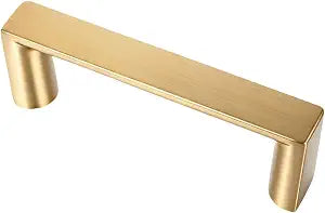 10 Pack Champagne Bronze Square Cabinet Pulls, 5 Inch (128mm) Hole Center Solid Zinc Alloy Drawer Handles, Modern Kitchen Furniture Hardware for Cabinets, Cupboards & Dressers