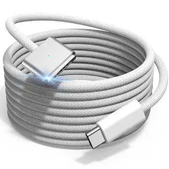 140W USB-C to Magnetic 3 Cable 6.6ft, for MacBook Pro/Air M2-M5, White