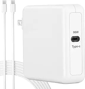 MacBook USB C Charger for MacBook Air/MacBook Pro/Mac Charger USB C Laptop Chargers, 96W Mac Book Pro Charge Block, USBC Computer Power Adapter, Included Type C Cable
