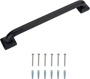 Bathroom SafetyGrab Bars for Elderly Seniors,Anti-Slip Shower Handles Toilet Grab Bars,High Weight Capacity,Wall Mounted Grab Bars for Bathtub Shower,Black Grab Bars (Black Knurled, 24-inch Grab Bar)