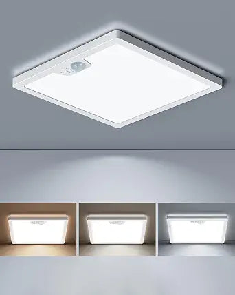 Annaror 12in Motion Sensor Ceiling Light Wired with 3 Timer 2400LM White