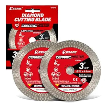 EZARC 3 Inch Super Thin Diamond Tile Blade, 3/8" Arbor, 2-Pack