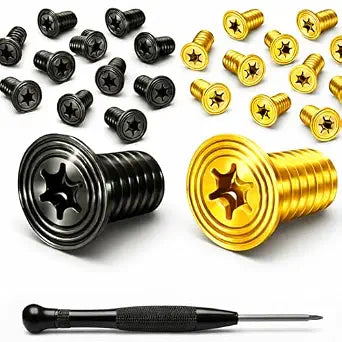 Replacement Screws for The Ridge Wallet with Screwdriver  14 Black & 14 Gold, Compatible Upgrade Kit (Wallet Not Included)