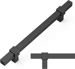 Amerdeco 10 Pack 5 Inch 128mm Matte Black Cabinet Pulls Zinc Alloy Heavy Duty Modern Kitchen Cabinet Handles Drawer Pulls Hardware for Cabinets Cupboard Dresser Wardrobe ZH0087