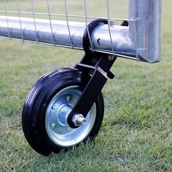 Gate Wheel Gate Caster Kit with 1-5/8" Thru 2" Frames, 6 Inch Heavy Duty Gate Support Helper Wheel for Chain Link Fence Swing, Black, 1 Pack