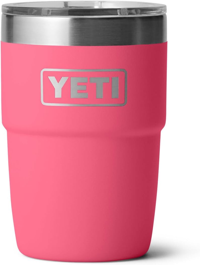 YETI Rambler 8 oz Insulated Coffee Mug with Lid - Stackable Double-Wall Vacuum Insulated Coffee Cup - DuraSip Ceramic Lining - Barista-Friendly Design - Stainless Steel - Dishwasher Safe
