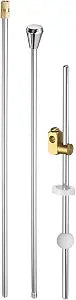 uxcell Sink Drain Repair Kit, 0.53" Sink Stopper Pull Rod Linkage Adjustable Center Pivot Ball Rod Brass Assembly for Bathroom Drain Replacement Parts, 13.5mm Ball