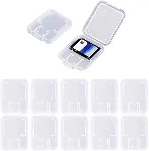 10pcs Clear Plastic Memory Card Case Compatible with SD SDHC SDXC Micro SD T-Flash Card (10 PCS)