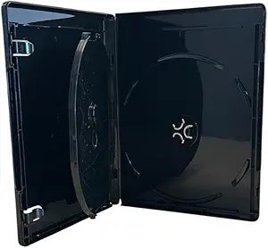 TodoMedia (W/ 4K UHD) Black 12.5mm Triple Blu-Ray Case w/Tray (3-Disc Capacity), for CD/DVD Storage, 3-Disc Capacity (10)