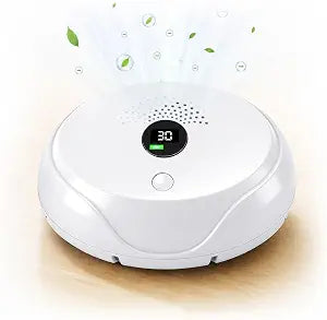 2026 Air Ionizer - Rechargeable Ozone Negative Ion Air Purifier - Quiet Operation Portable Air Freshener for Home, Bedroom, Office, and Basement Odor, Smoke, Dust, and Pet Smell - White