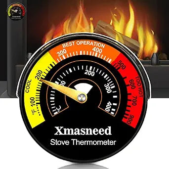 Wood Stove Thermometer Magnetic, Stove Top Thermometer for Wood Burning Stoves, Gas Stoves, Pellet Stove