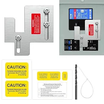 Generator Interlock Kit Compatible with Eaton Cutler Hammer BR Series 150 and 200 Amp Panels, Generator Horizontal Electrical Interlock Kit, 1 7/16-1 1/4 Inches Spacing Between Main and GEN Breaker