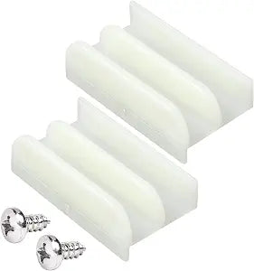 M6219 Sliding Shower Door Bottom Track (Top-Hung Shower Door Track), Suitable for 7/16-inch Thick Glass, 1/2-inch Channels, Glass Shower Door Plastic Track M6219 (2 Pack)